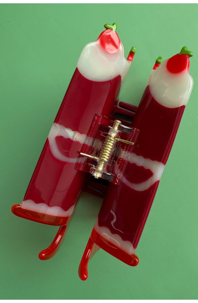 Centinelle Quinceanera Dark Cherry Cake Hair Claw, Alternate, color, Red