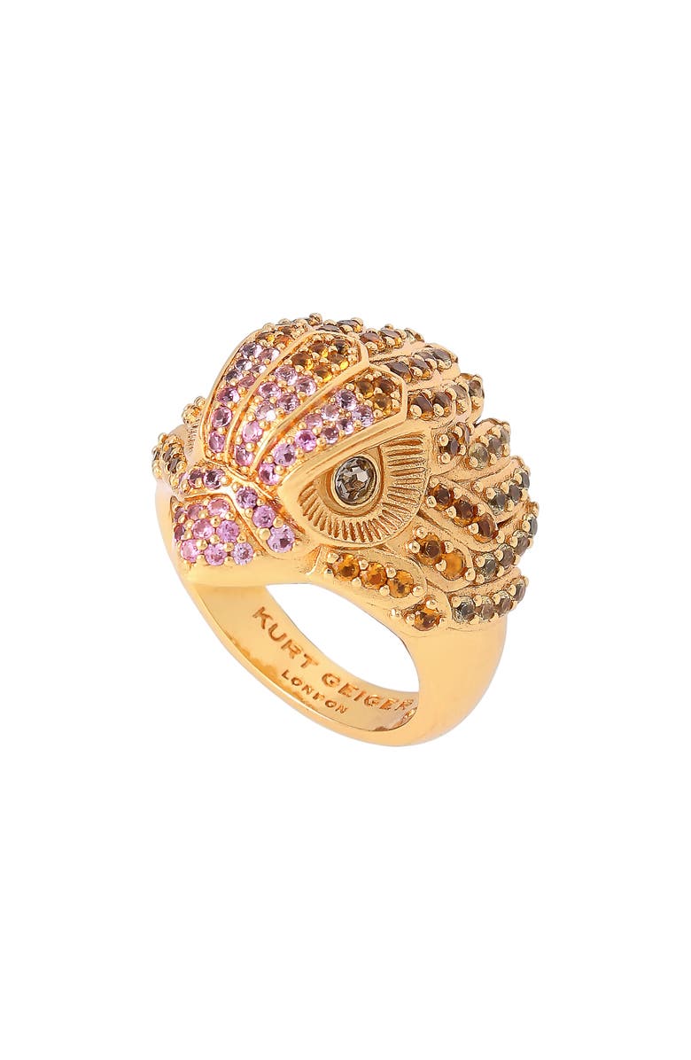 Kurt Geiger London Pavé Crystal Eagle Cocktail Ring, Main, color, 