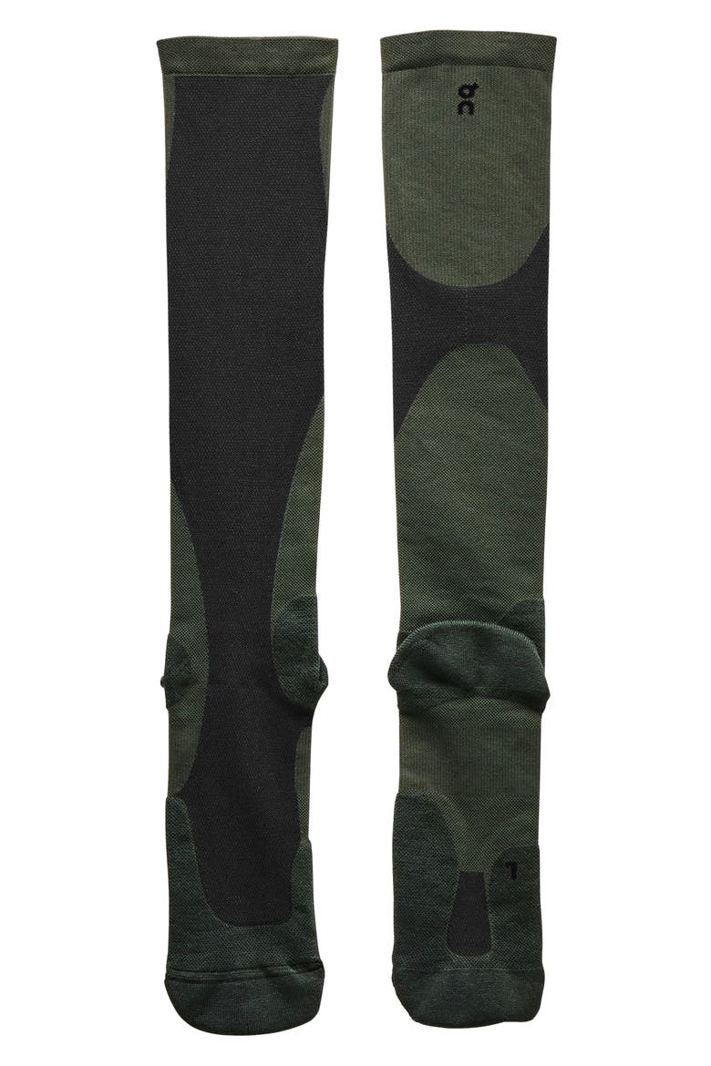 Running Socks, Alternate, color, MOLASSES/ BLACK