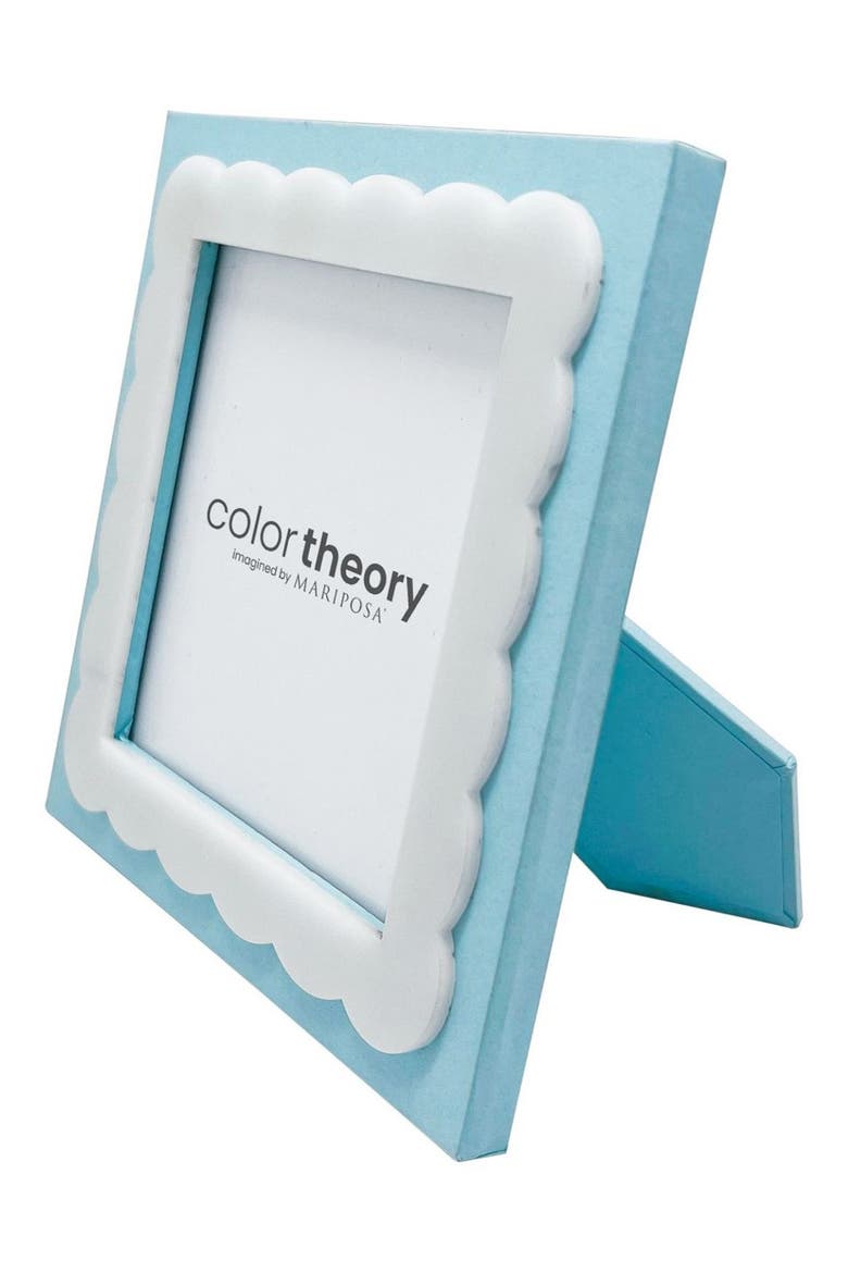 Scalloped 4 x 4-Inch Picture Frame, Alternate, color, BLUE