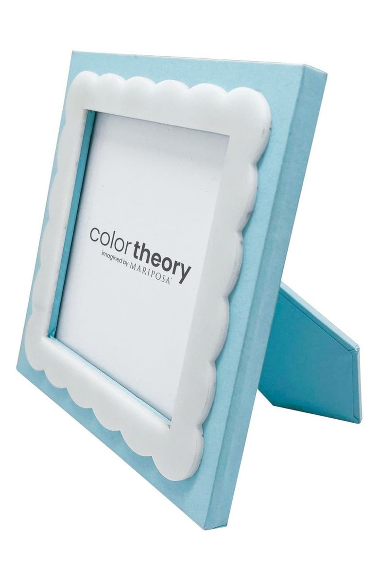 Mariposa Scalloped 4 x 4-Inch Picture Frame, Alternate, color, Blue
