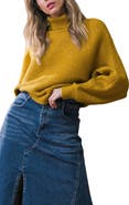 FLYING TOMATO Dolman Sleeve Turtleneck Sweater