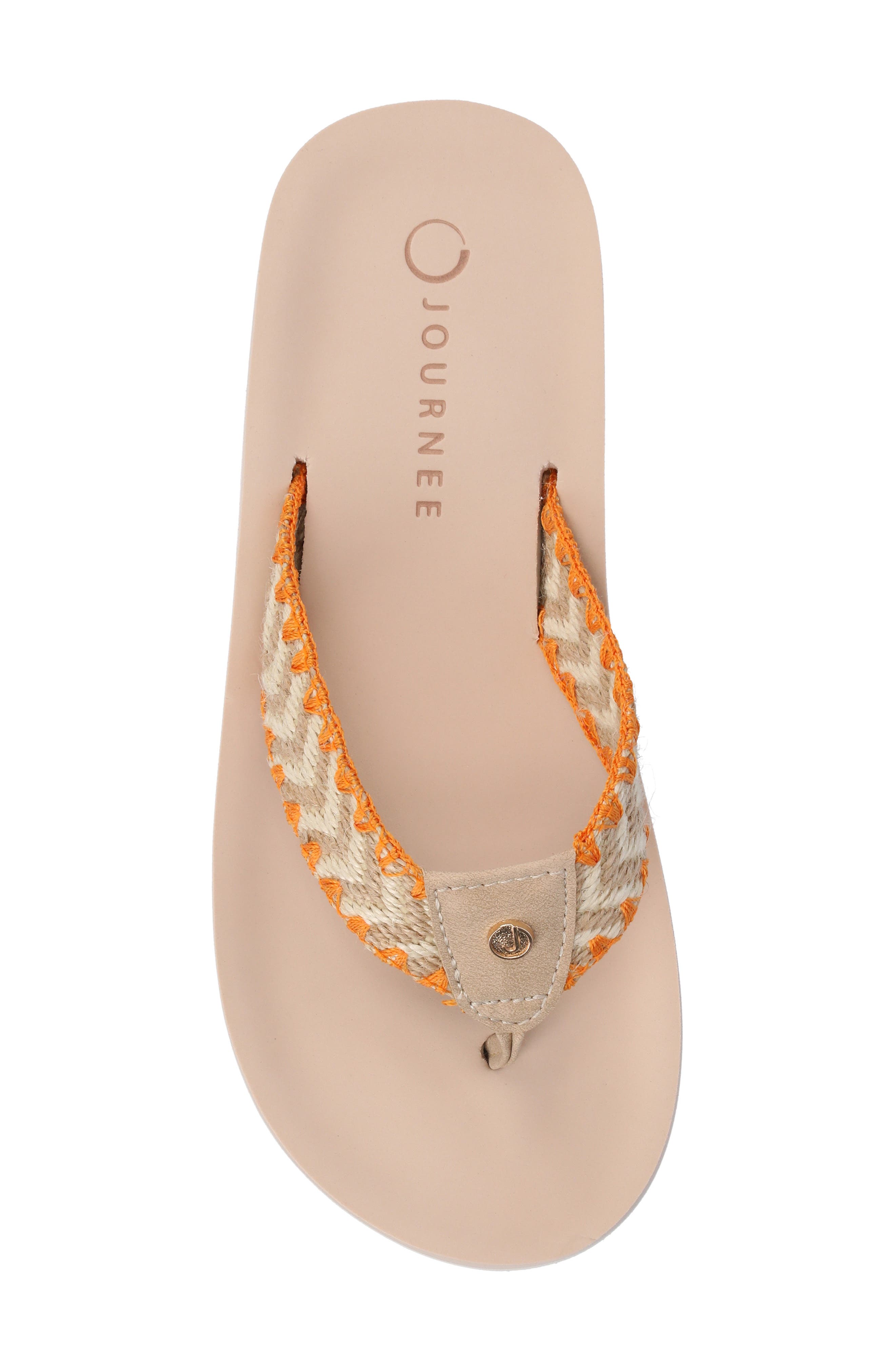 Journee Collection Eloddie Flip Flop, Alternate, color, Tan