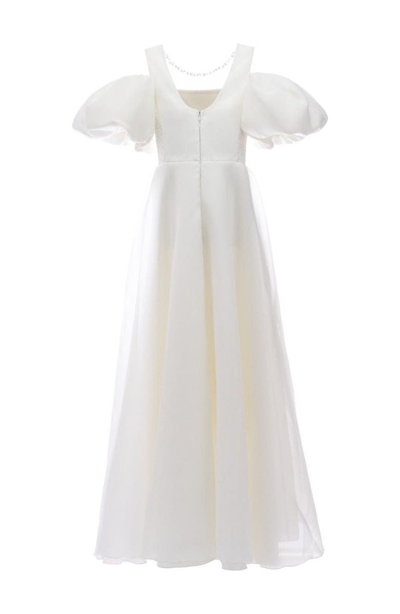 Tulleen Thea Puff-Sleeve Dress, Alternate, color, White