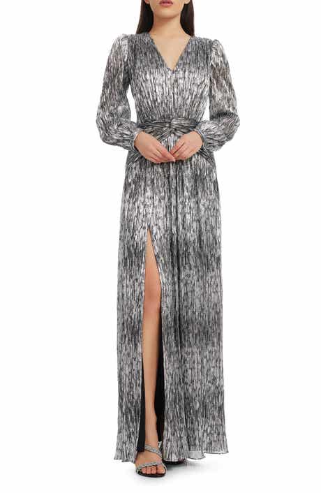 Cia Metallic Long Sleeve Dress