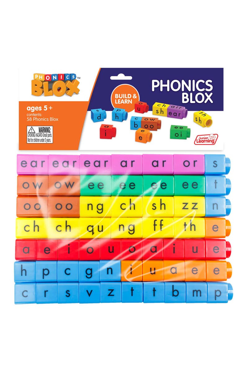 Junior Learning Rainbow Phonics Blox Set, Main, color, Multicolored