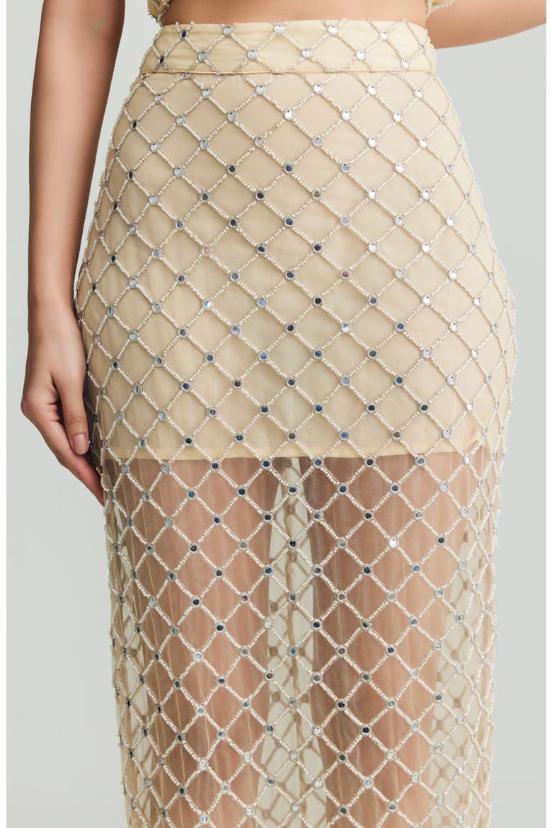 Mariah Sleeveless Top & Maxi Skirt Set, Alternate, color, GOLD