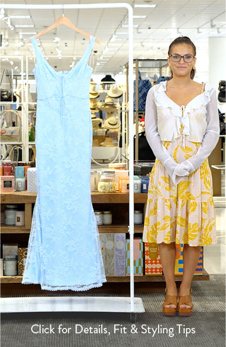 Sara Lace Mermaid Gown, sales video thumbnail