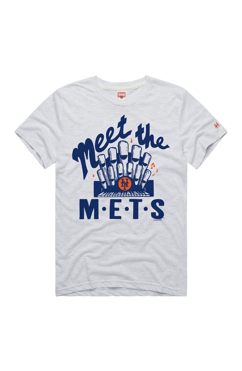 Homage Men's Homage White New York Mets Hyper Local Tri-Blend T-Shirt, Alternate, color, White