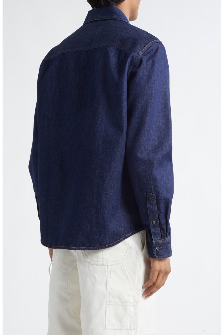 Ami de Coeur Denim Button-Down Shirt, Alternate, color, INDIGO