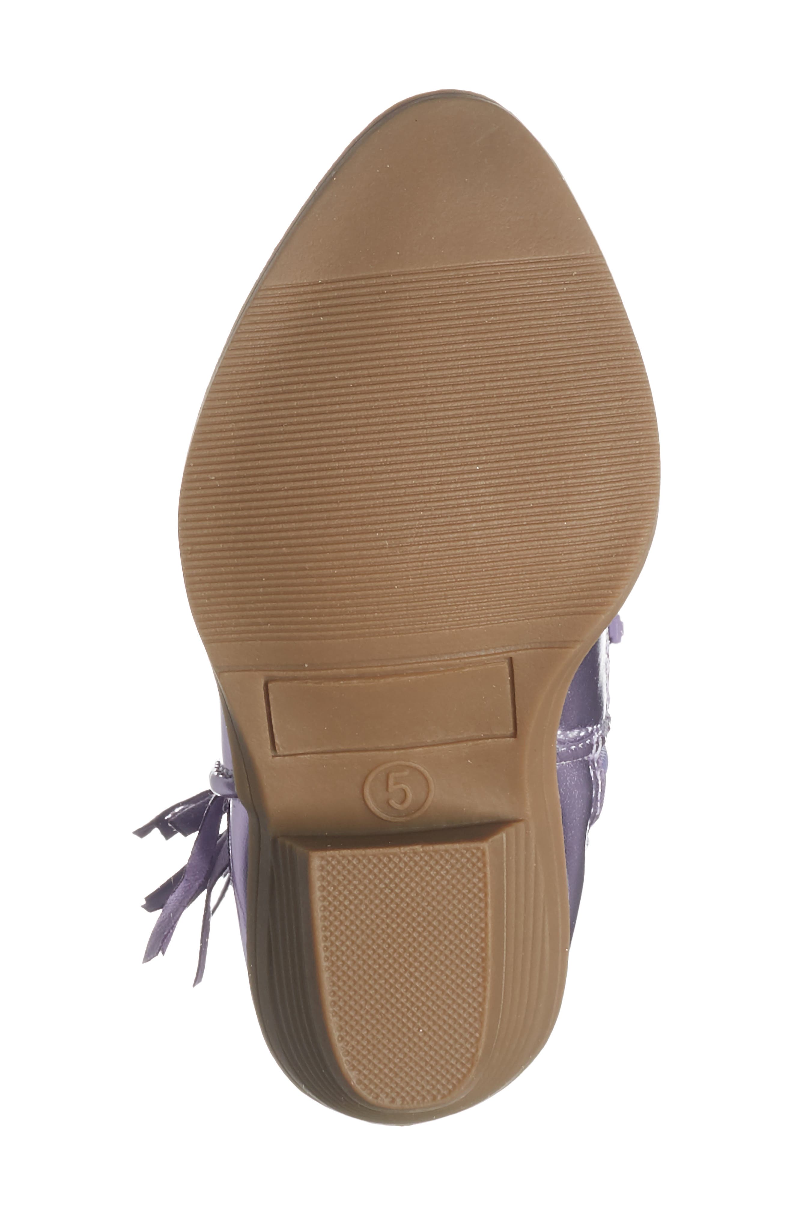 Harper Canyon Kids' Fringe Metallic Western Boot, Alternate, color, Purple Metallic