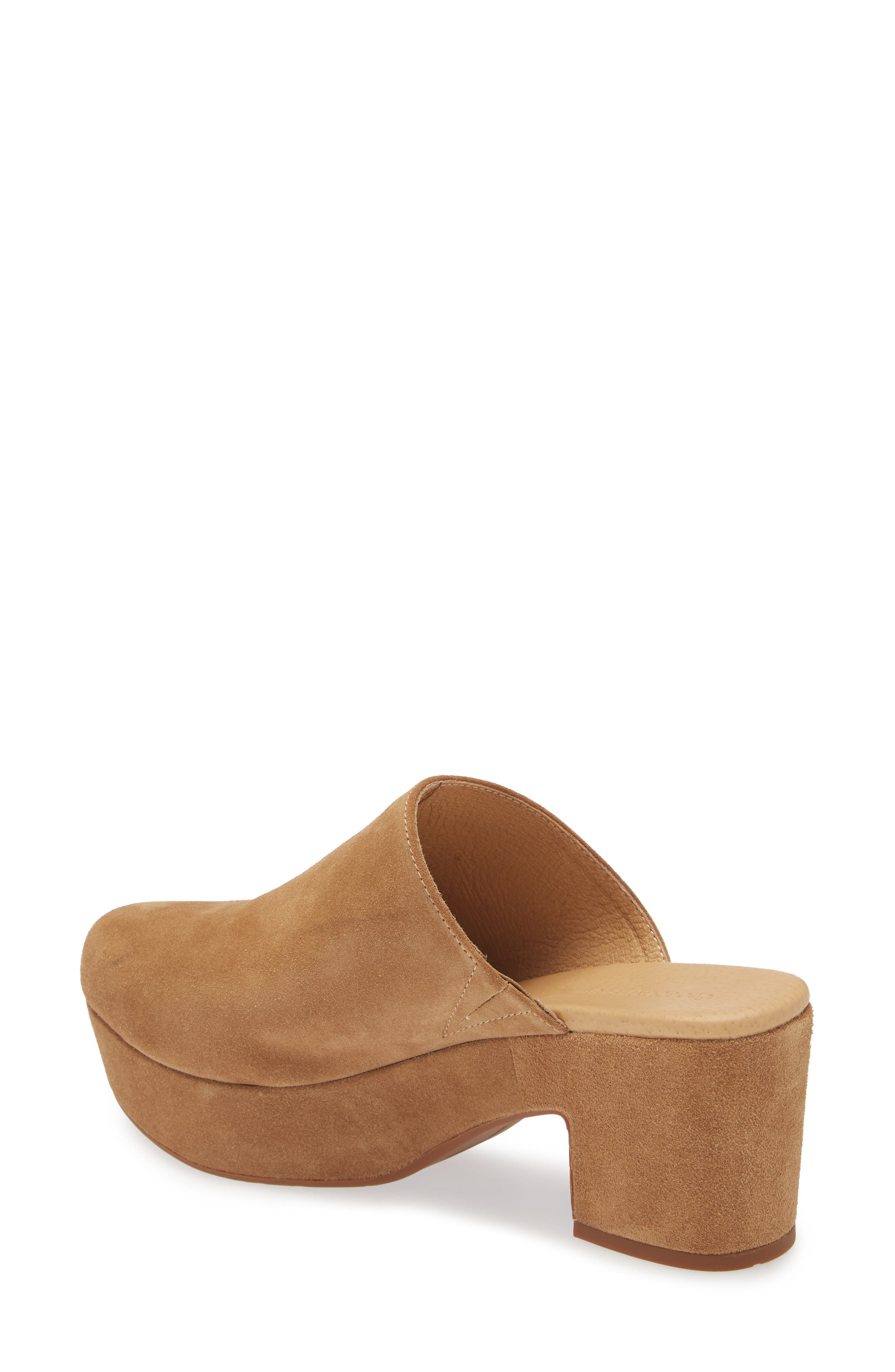 Chocolat Blu Ginette Platform Clog, Alternate, color, Camel Suede