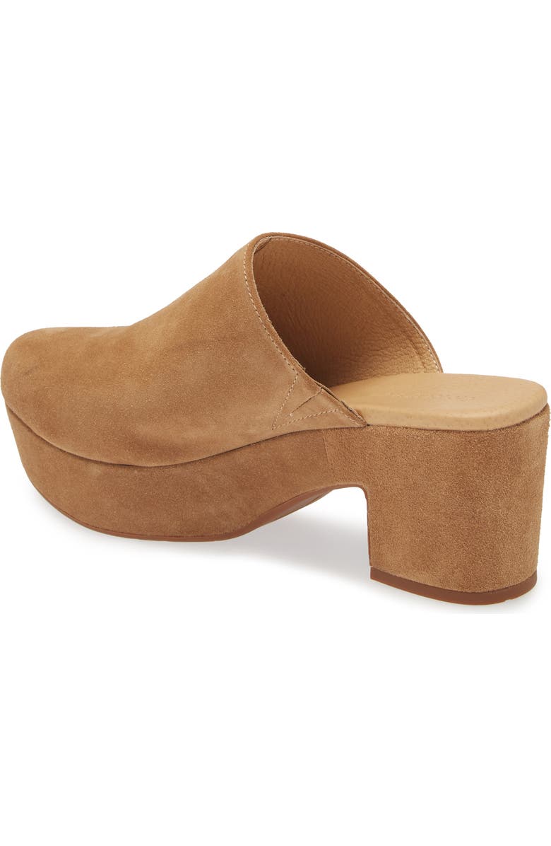 Chocolat Blu Ginette Platform Clog, Alternate, color, Camel Suede