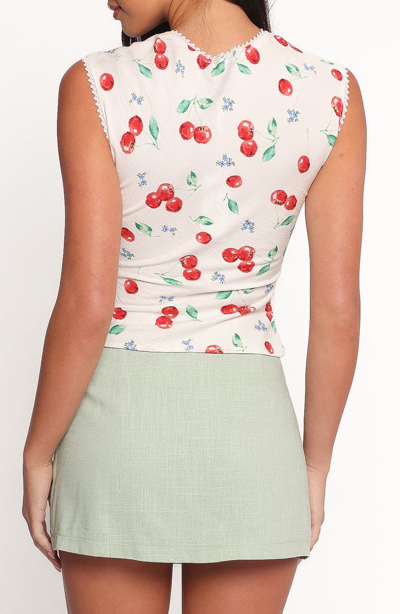 Petal & Pup Morgan Cherry Print Sleeveless Top, Alternate, color, Starlight Cherry