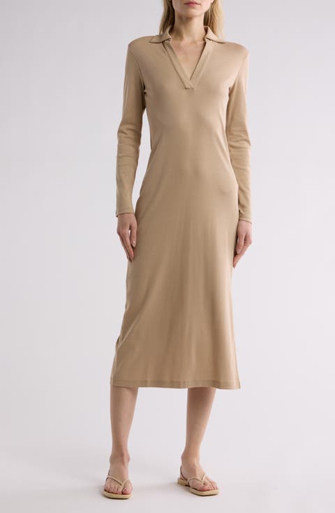 Long Sleeve Polo Dress