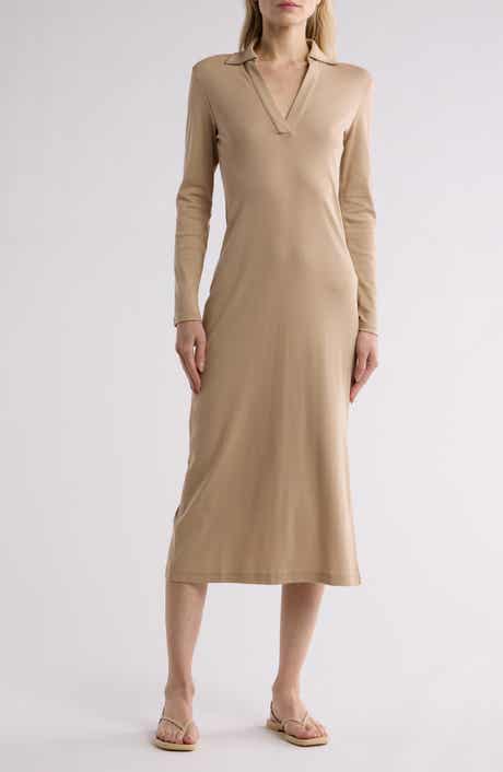 Vince Long Sleeve Polo Dress