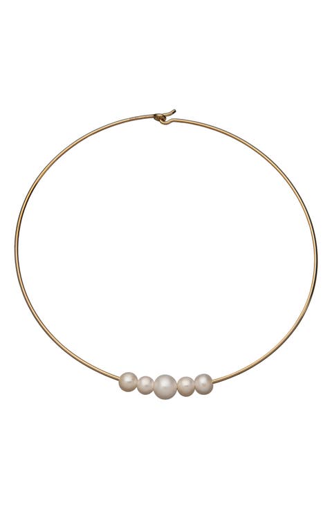 Noelle Imitation Pearl Choker Necklace