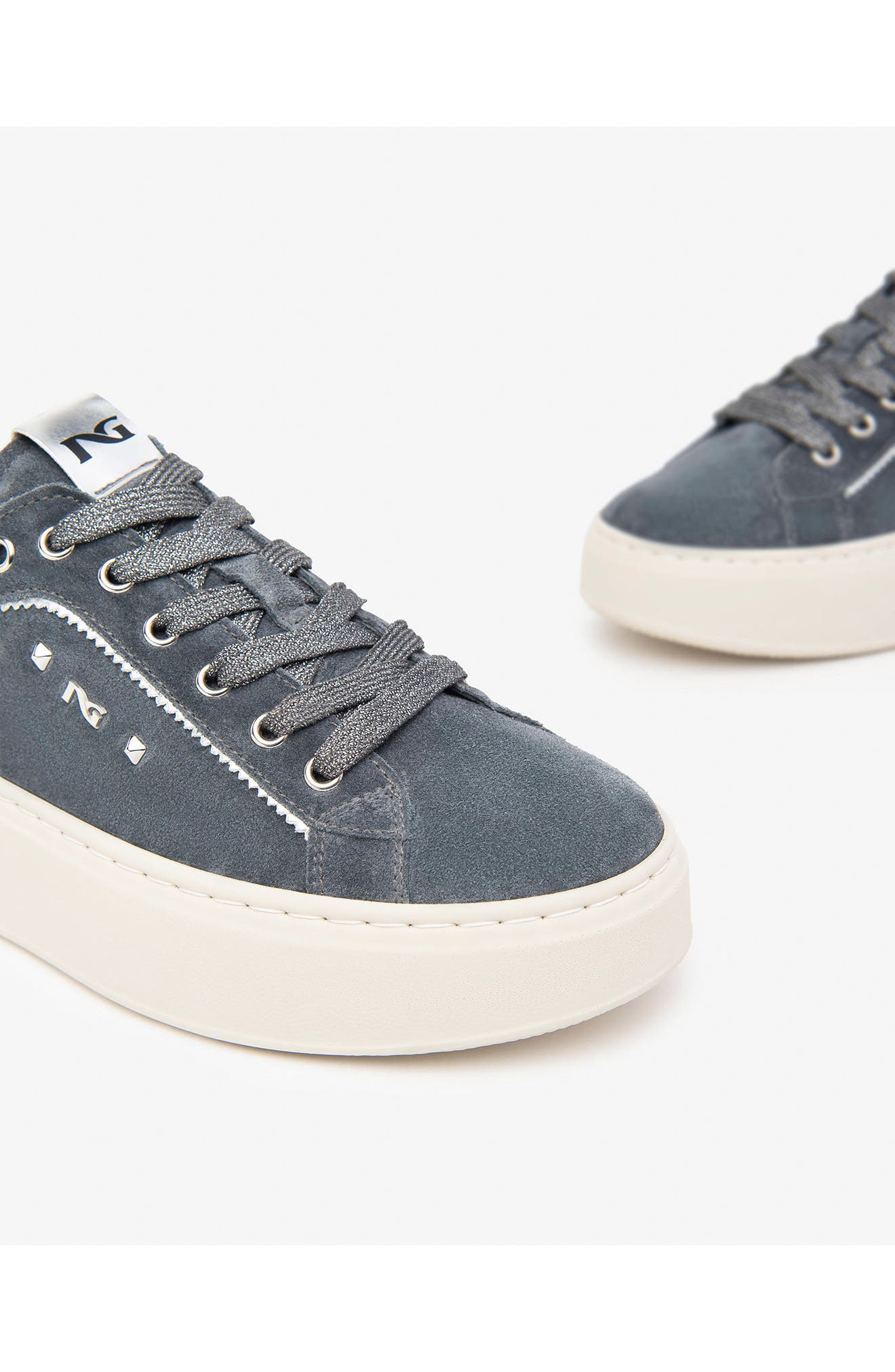 NeroGiardini Platform Sneaker, Alternate, color, Denim