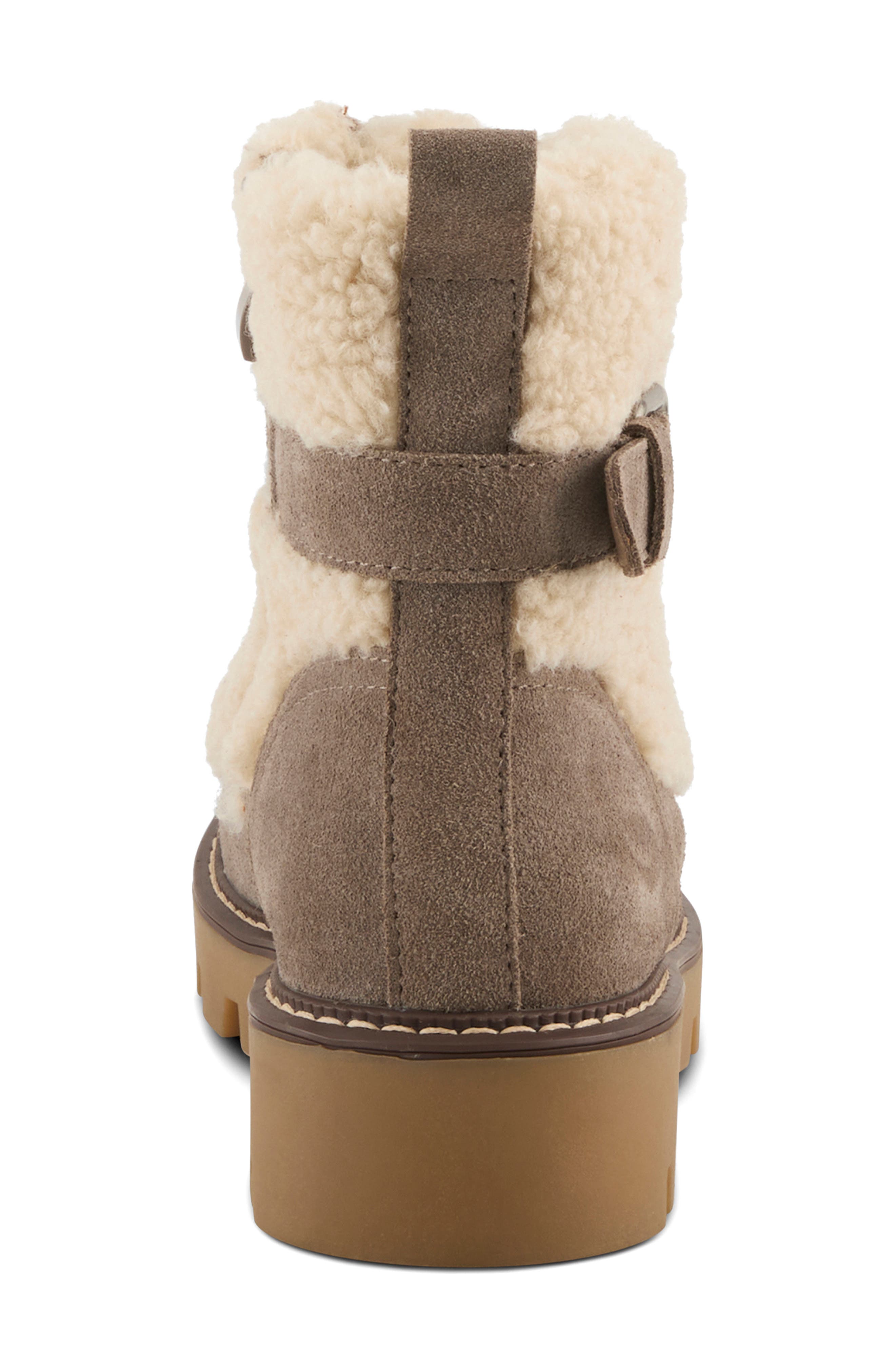 Namiko High Pile Fleece Boot, Alternate, color, TAUPE MULTI SUEDE