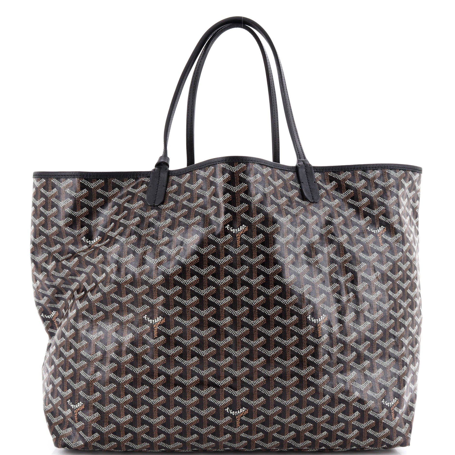 Pre-Owned Goyard Saint Louis Tote Coated Canvas GM, Alternate, color, Black