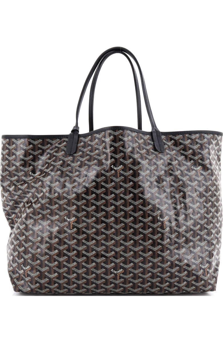 Pre-Owned Goyard Saint Louis Tote Coated Canvas GM, Alternate, color, Black