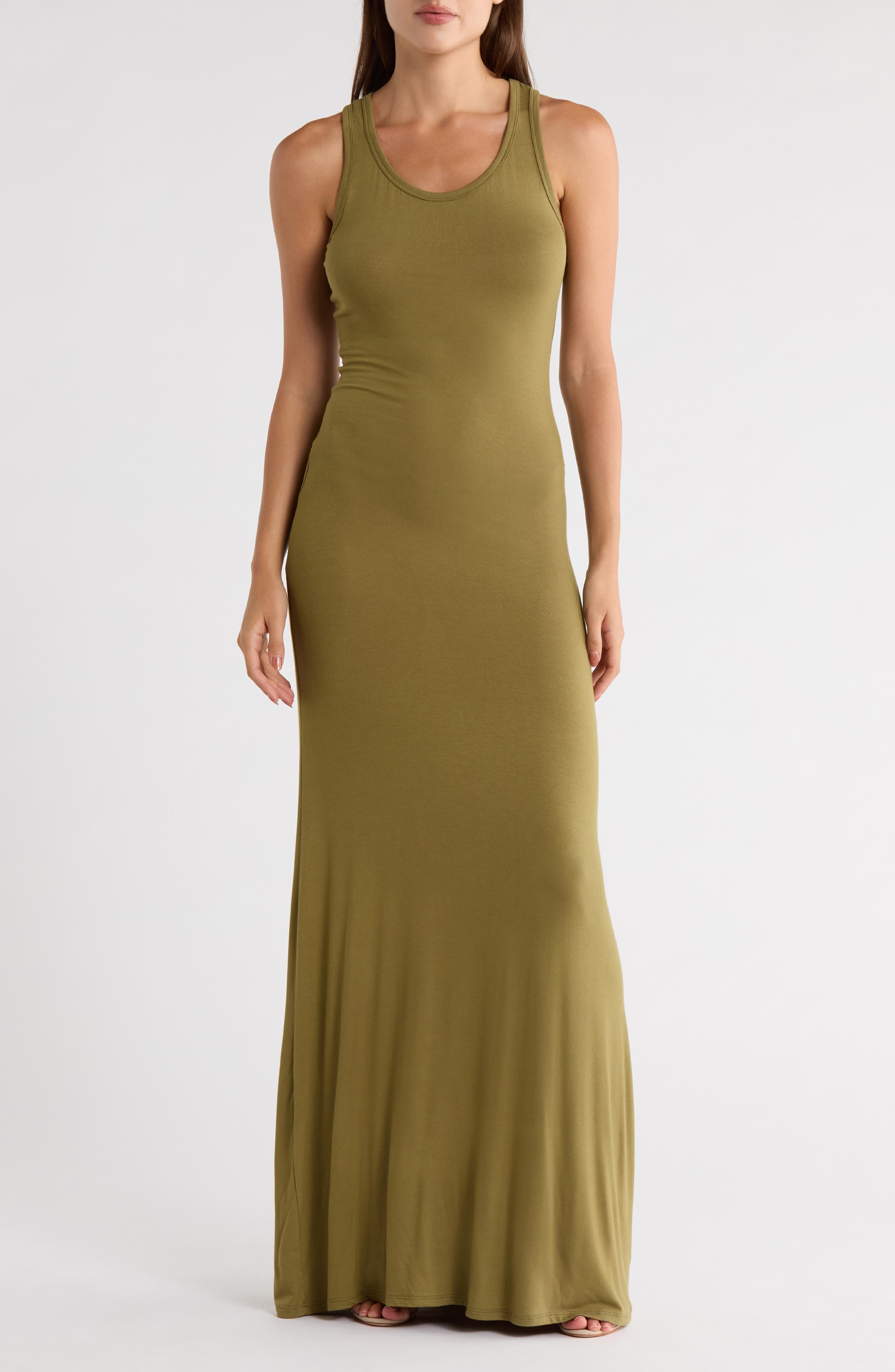 GO COUTURE Ribbed Maxi Tank Dress