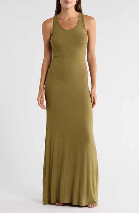 GO COUTURE Ribbed Maxi Tank Dress