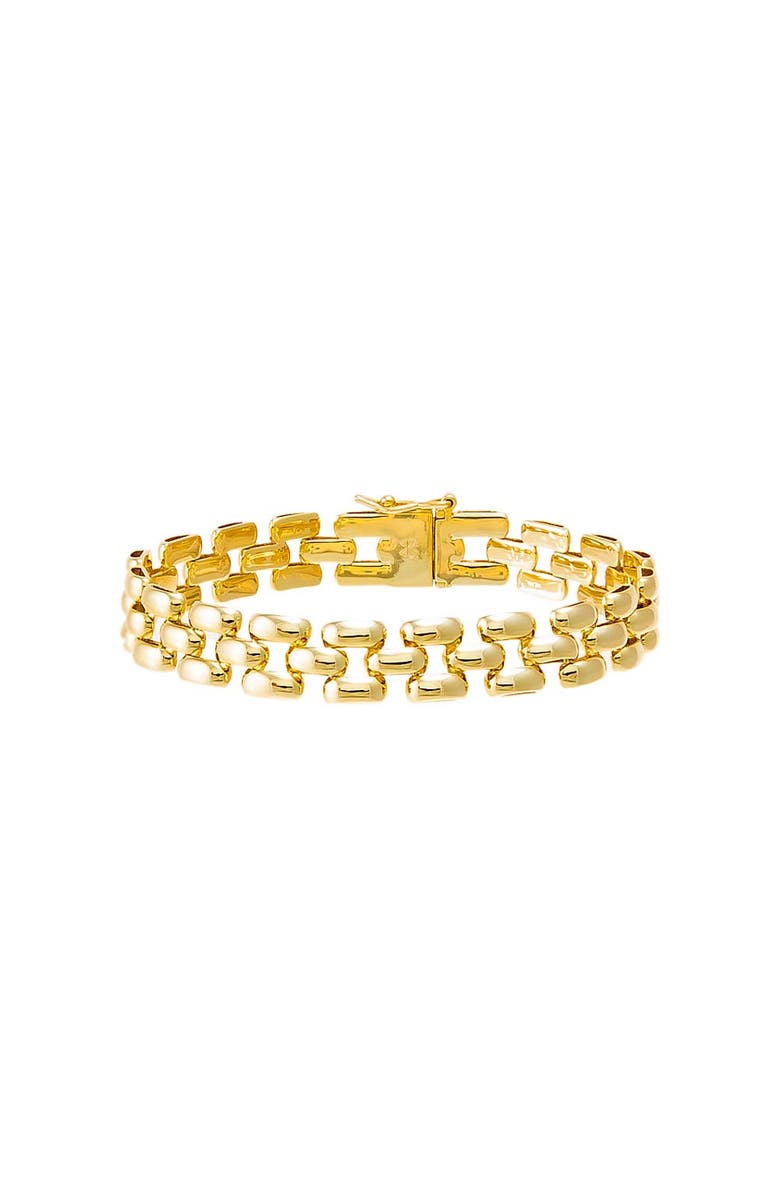 BY ADINA EDEN Solid Watch Link Style Bracelet, Main, color, Gold