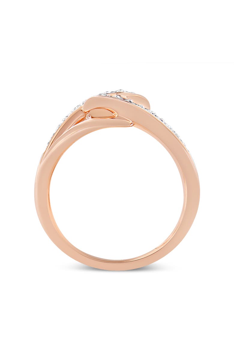 Haus of Brilliance 10K Gold 1/2 Cttw Diamond Intertwined Multi-Loop Cocktail Ring, Alternate, color, Rose Gold