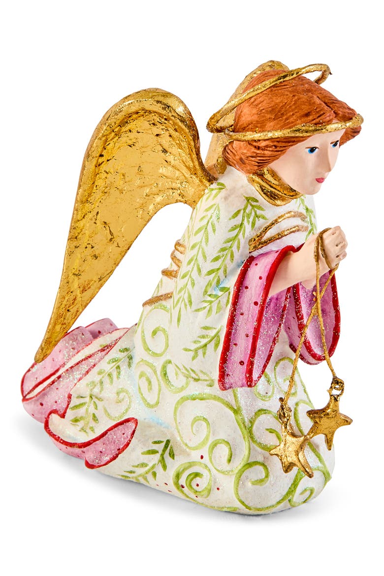 Patience Brewster Nativity Praying Angel Ornament, Alternate, color, GOLD