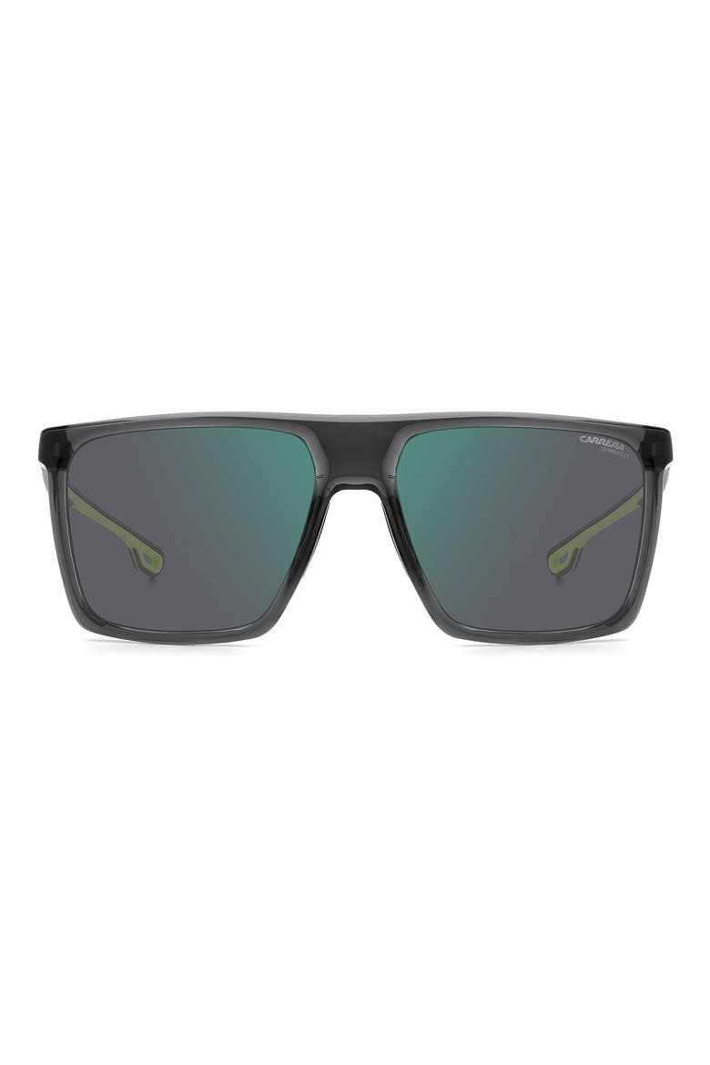 58mm Gradient Shield Sunglasses, Main, color, GREY YELLOW