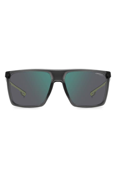 58mm Gradient Polarized Shield Sunglasses