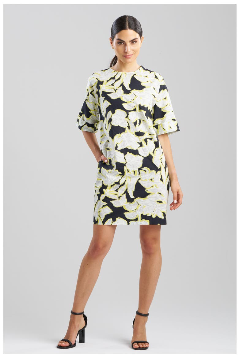 MISTY FLORAL T-shirt Dress, Main, color, BLACK
