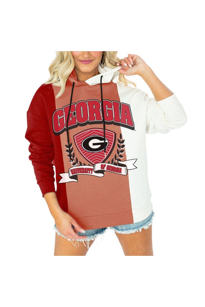 Women's Gameday Couture Red Georgia Bulldogs Hall of Fame Colorblock Pullover Hoodie, Main, color, Red