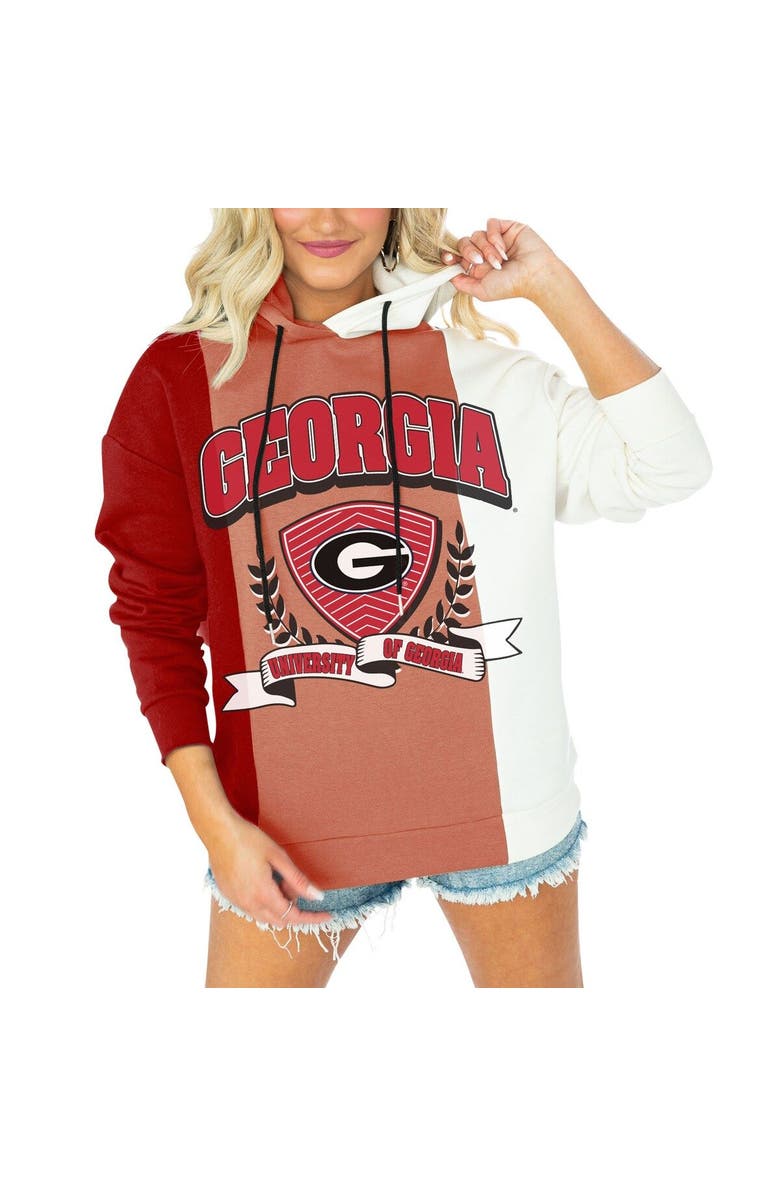 GAMEDAY COUTURE Women's Gameday Couture Red Georgia Bulldogs Hall of Fame Colorblock Pullover Hoodie, Main, color, Red