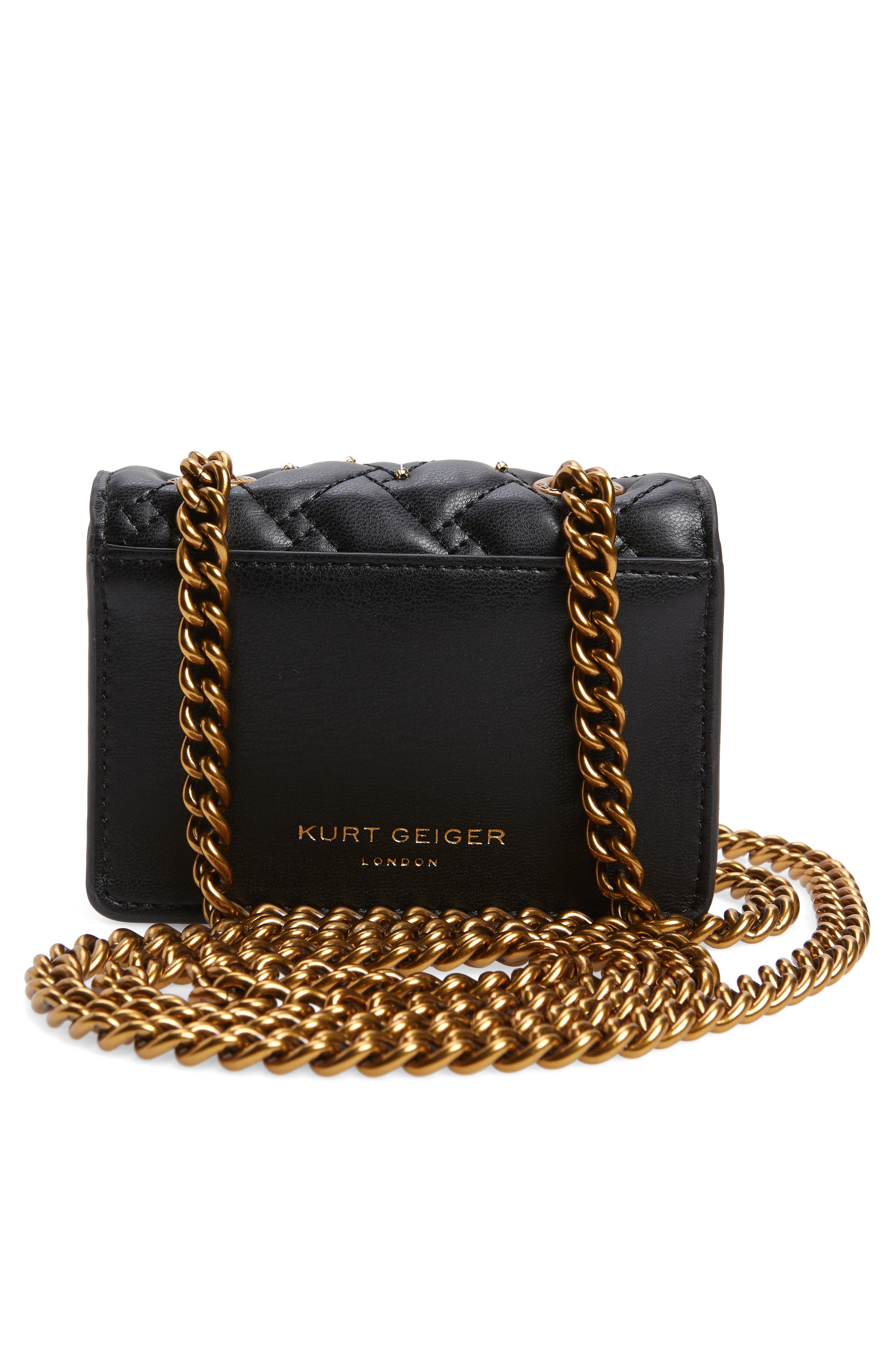 Kurt Geiger London Micro Kensington Eye Quilted Leather Crossbody Bag, Alternate, color, 