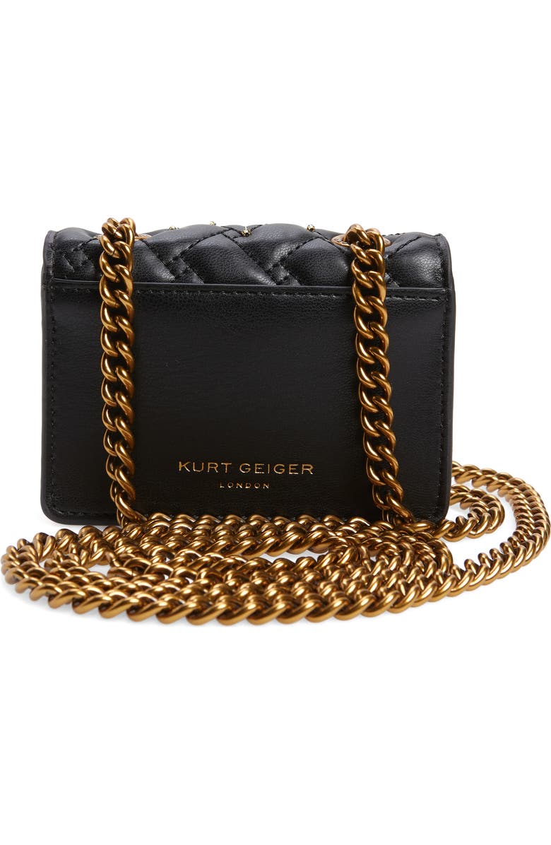 Kurt Geiger London Micro Kensington Eye Quilted Leather Crossbody Bag, Alternate, color,