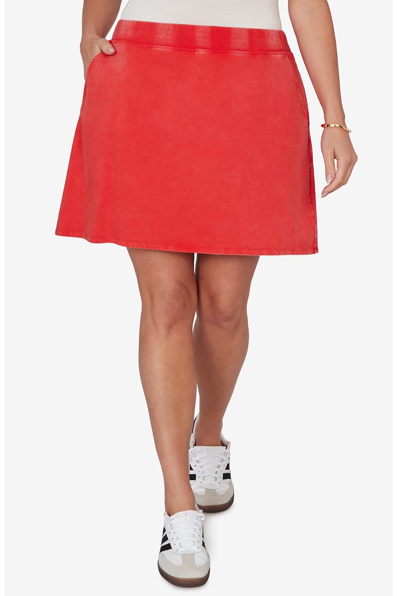 French Terry Pull On Skort, Main, color, RED
