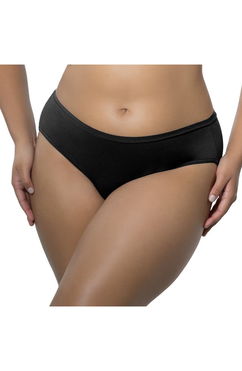 Parfait Cozy Hipster Full Coverage Briefs, Main, color, Black