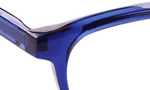 Eyebobs Shareholder 47mm Square Reading Glasses In Cobalt Blue Crystal