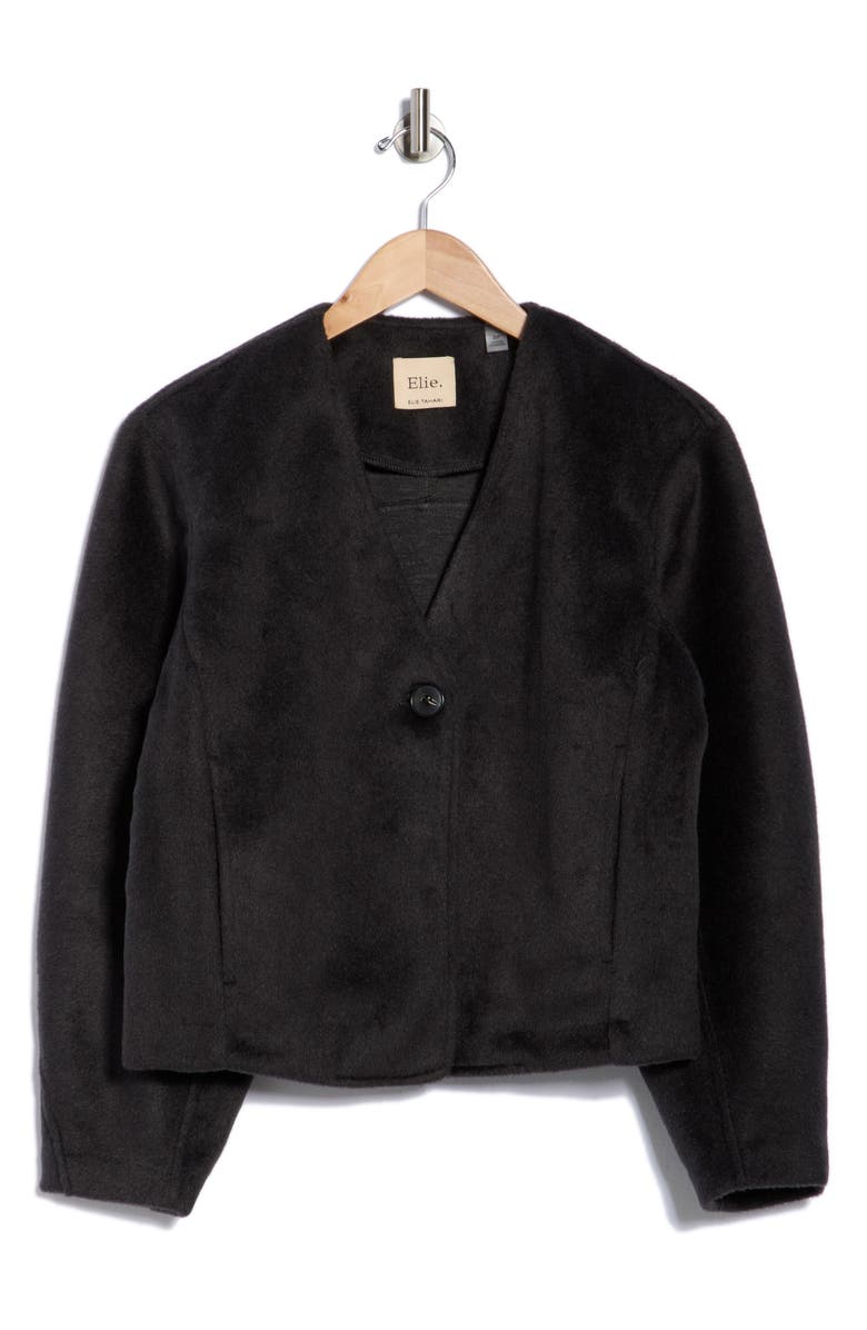 ELIE ELIE TAHARI Crop Jacket, Alternate, color, Charcoal Heather