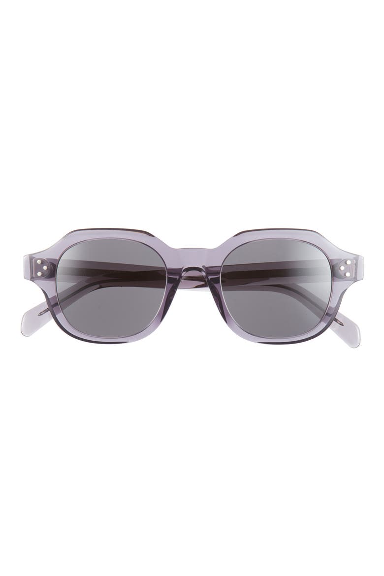 3 Dots 48mm Round Sunglasses, Main, color, GREY/ SMOKE