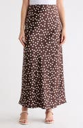 Renee C Polka Dot Print Maxi Skirt