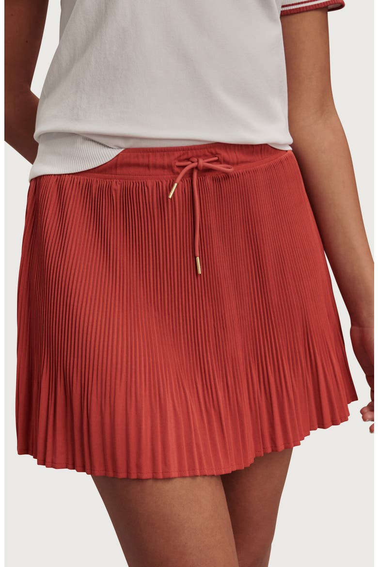 Davina Pleated High Waist Skort, Alternate, color, BAKED APPLE