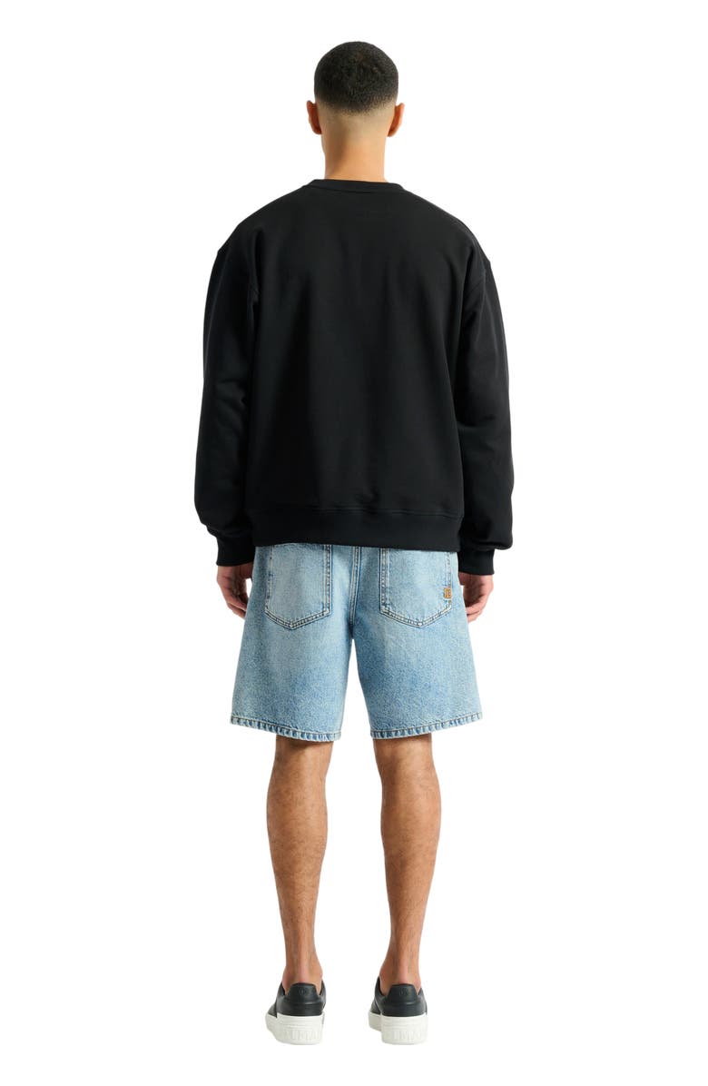 Balmain Printed Balmain Vine sweatshirt, Alternate, color, Black