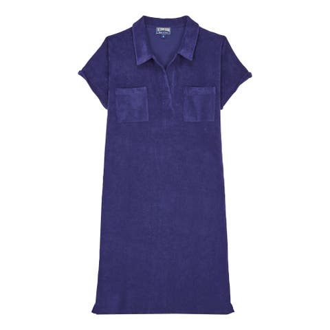 Women's Solid Organic Terry Polo Dress