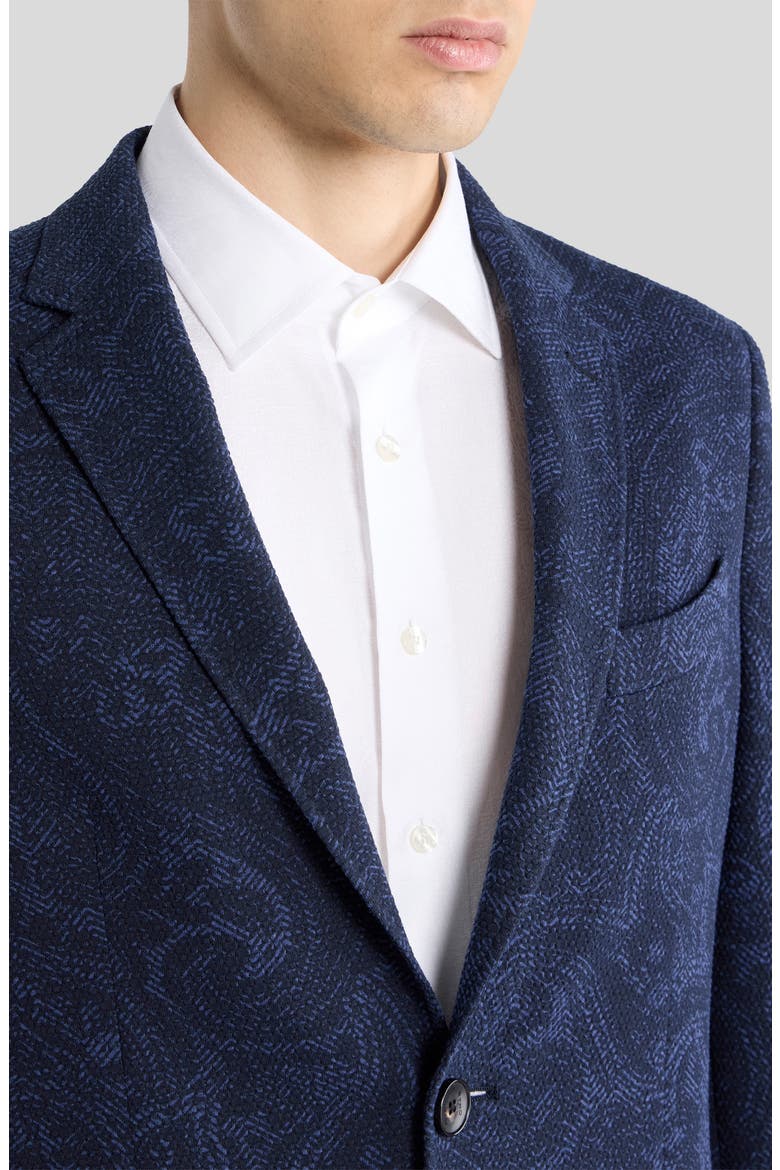 Roma Paisley Jersey Sport Coat, Alternate, color, PRINTED BLUE BASE