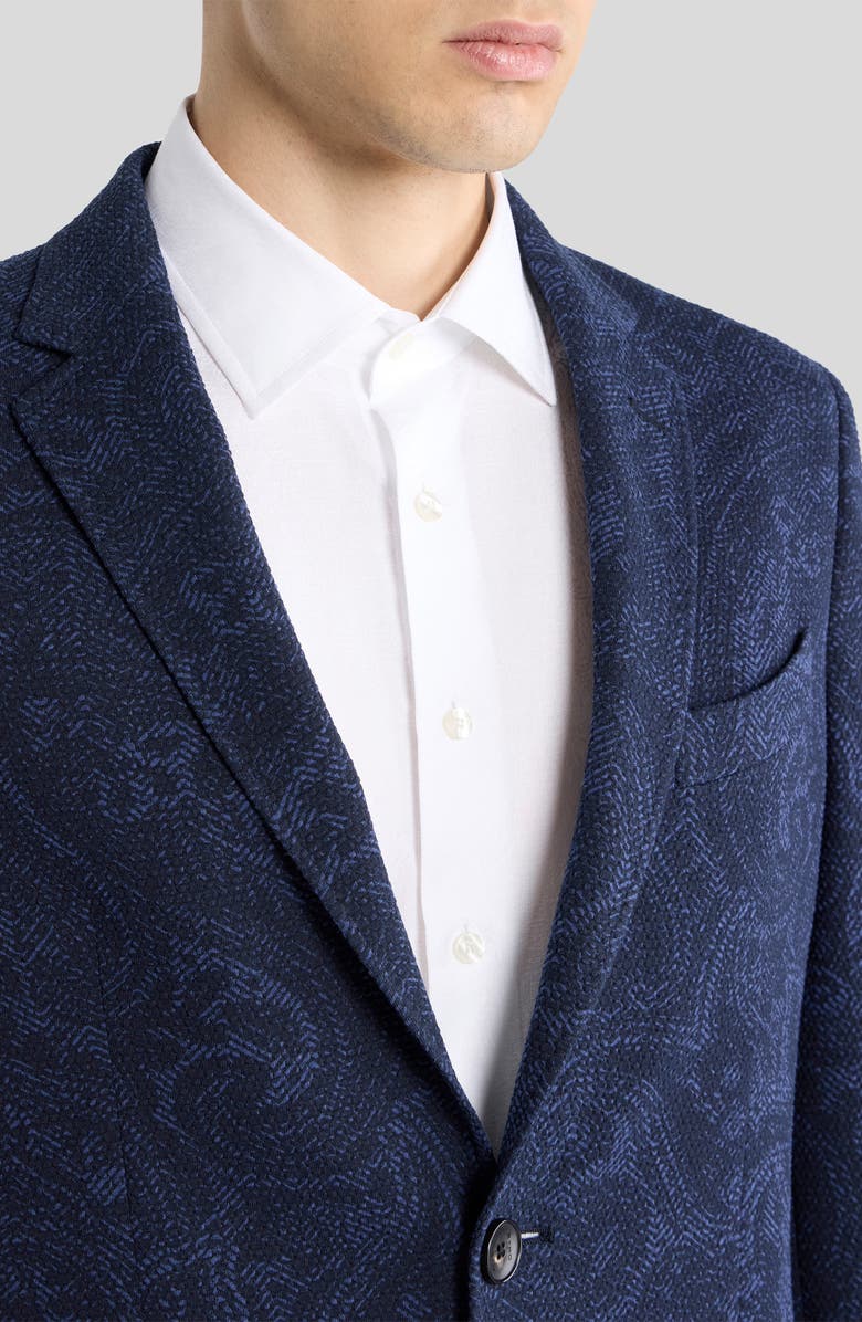 Etro Roma Paisley Jersey Sport Coat, Alternate, color, Printed Blue Base