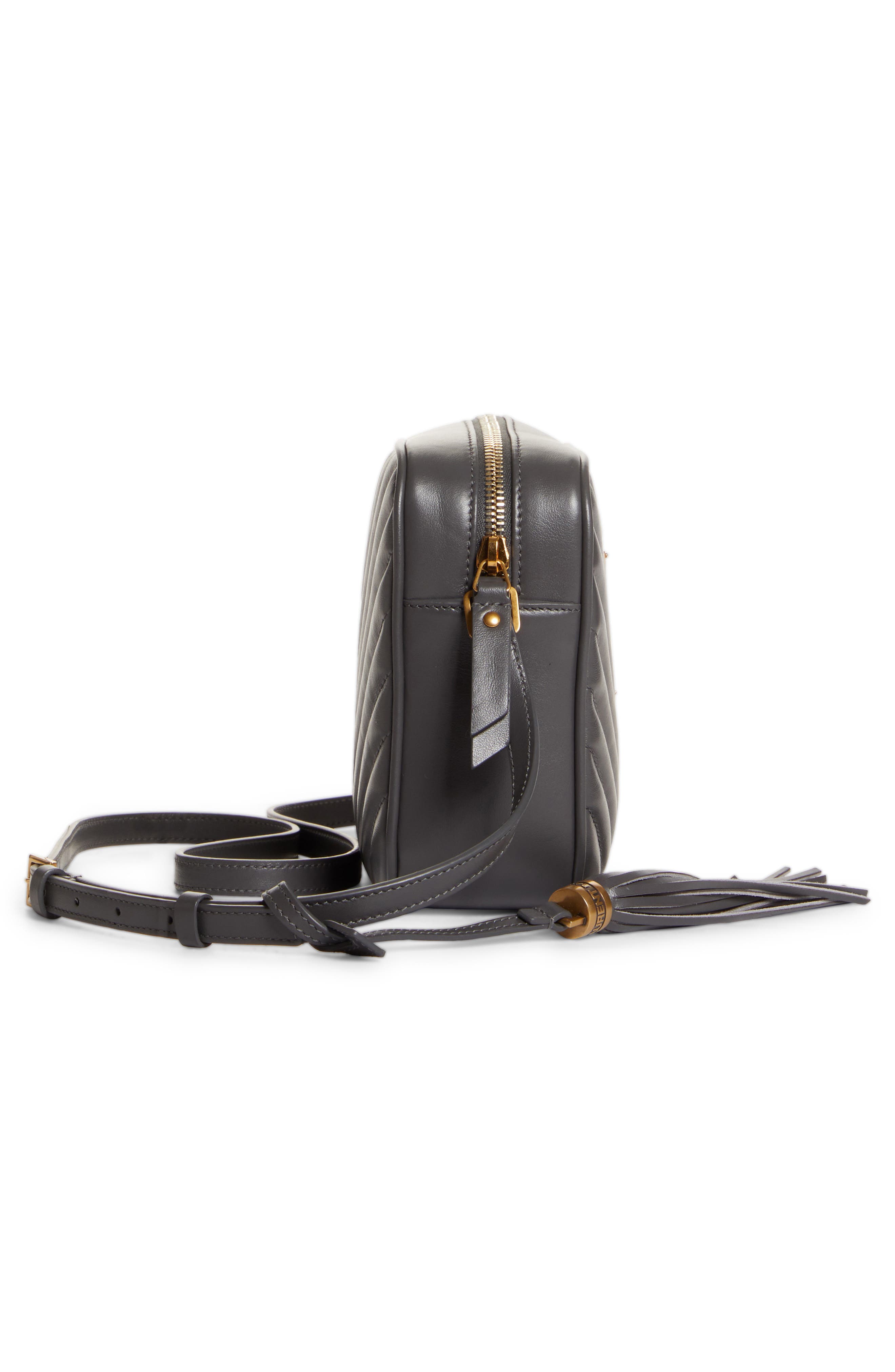 Lou Matelassé Leather Camera Bag, Alternate, color, STORM