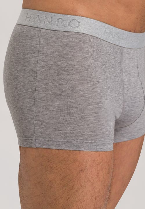Hanro Cotton Essentials Boxer Brief 2pk In Light Melange